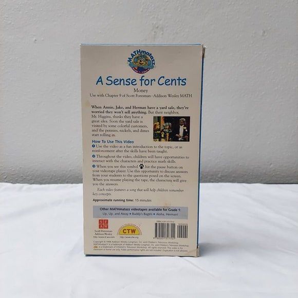 MATHmatazz : A Sense for Cents Grade 1 - Video 4 VHS 1998 Kids Education Math - Picture 3 of 7